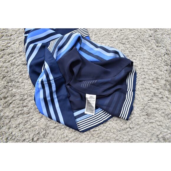 Banana Republic Blue Shift Dress Size 0 Polyester Sleeveless Striped - Picture 7 of 7